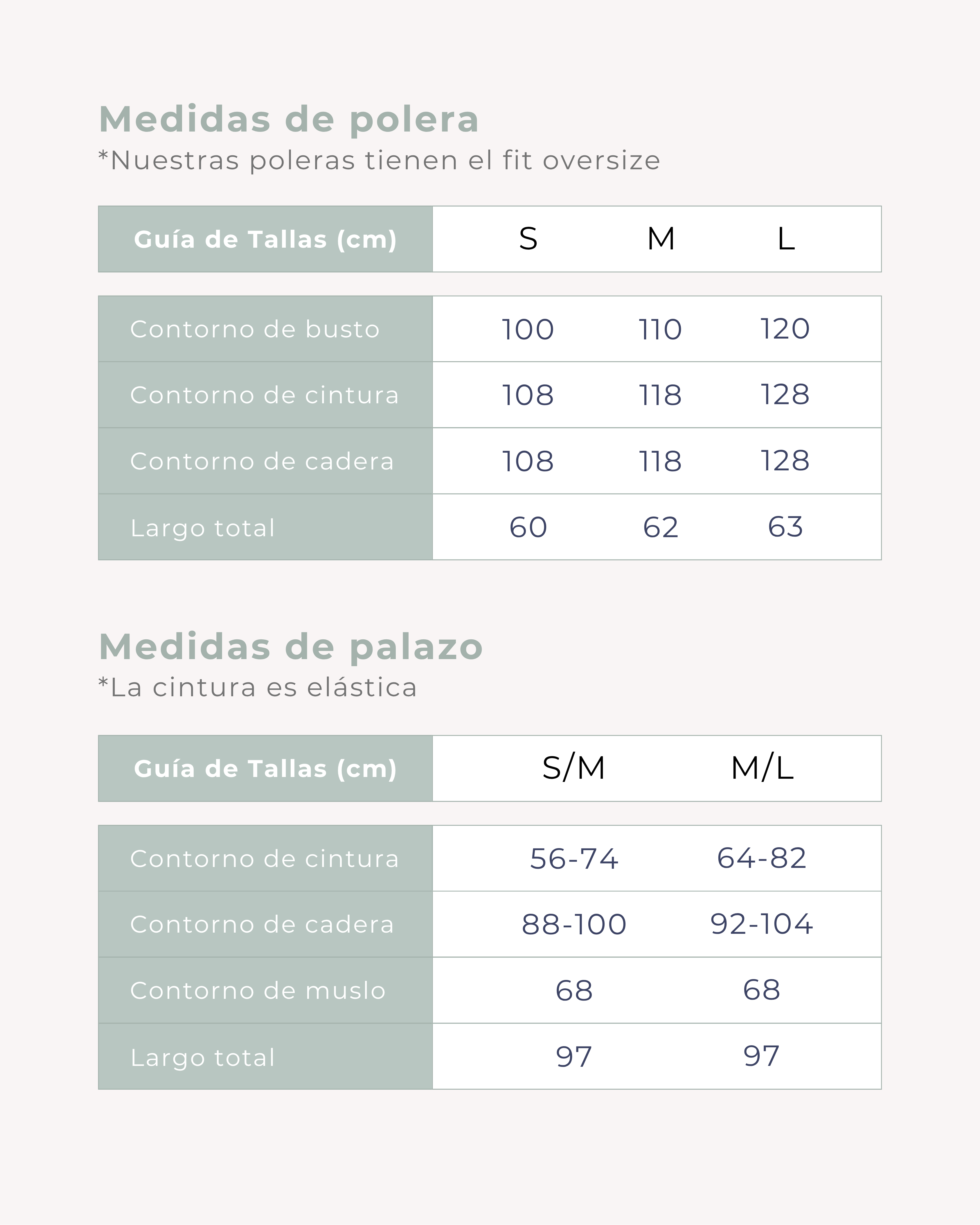 Guía de tallas